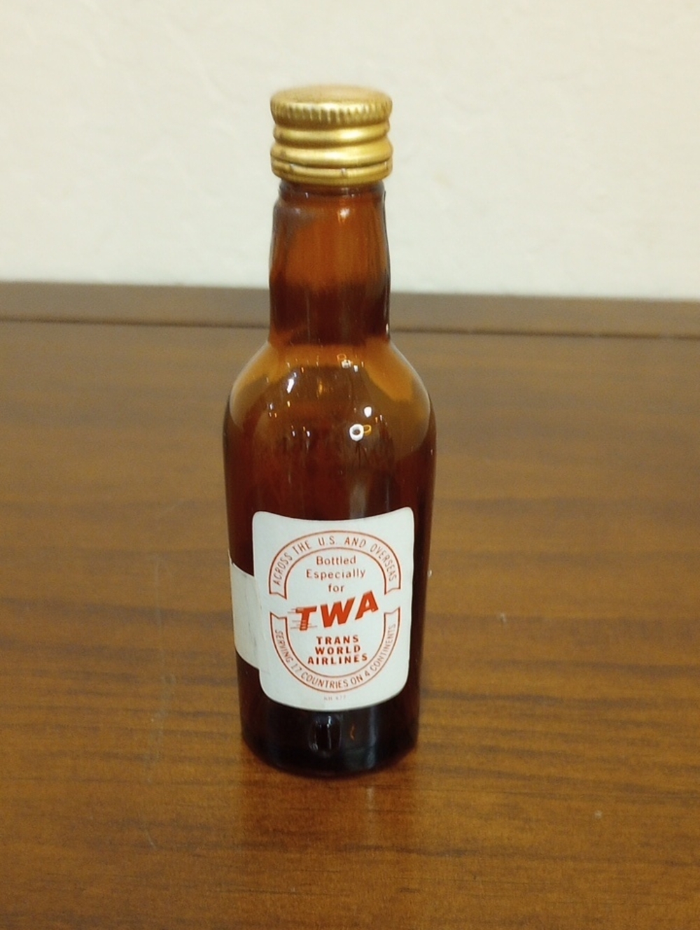 Empty TWA Hiram Walker's Bottle - Vintage!